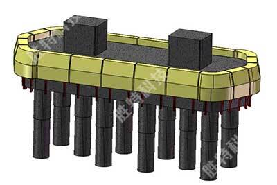 勝特科技公司生產的自浮式復合材料橋梁防撞設施模型